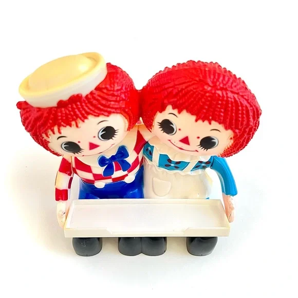 Vintage 1975 Raggedy Ann & Andy Plastic Figurine – Cute Tray & Pencil Holder - Picture 3 of 10
